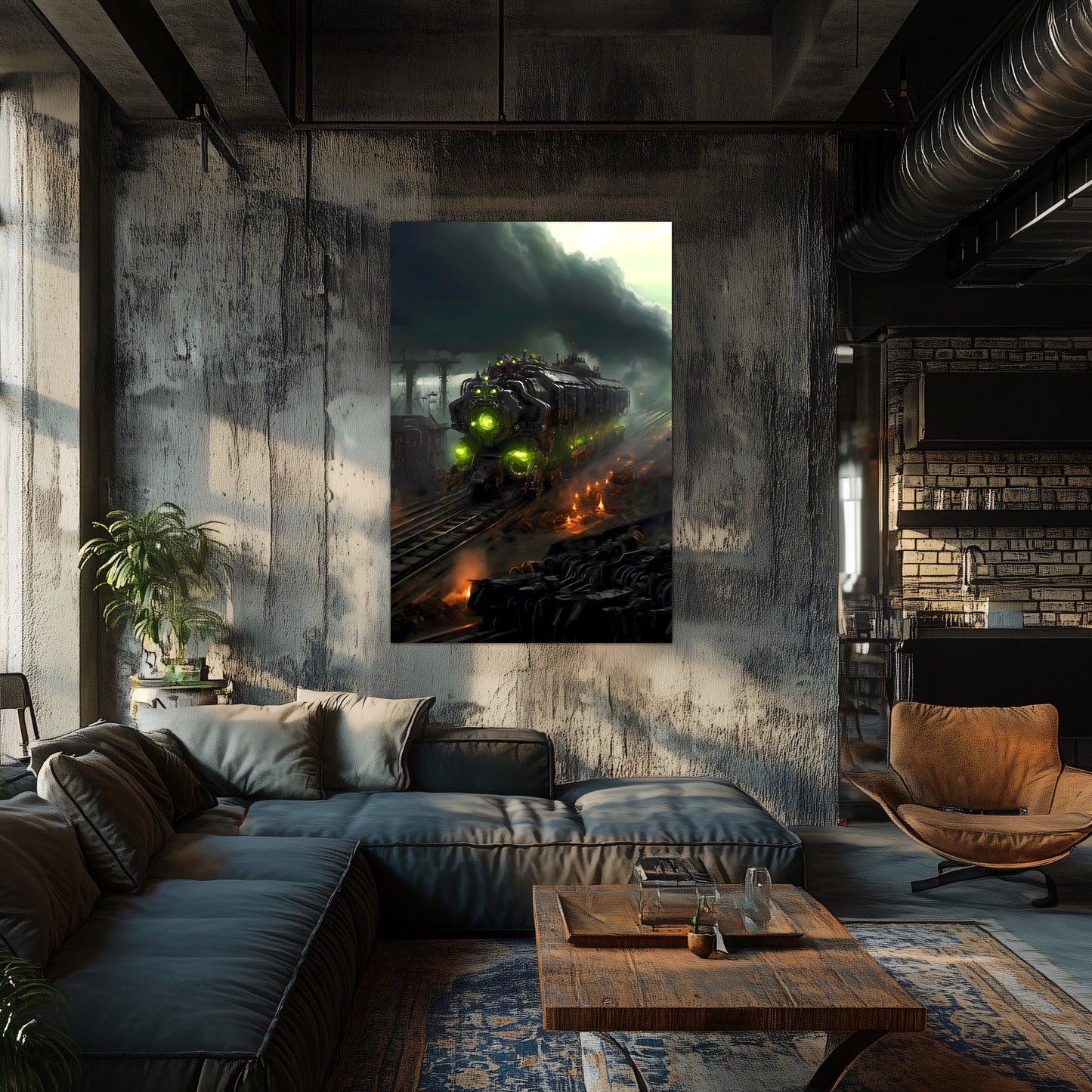 Zombie Train Poster – Dreadcrave Collector | Awe-Inspiring Wall Art for Sci-Fi & Fantasy Train Enthusiasts | Unique and Exclusive Artwork