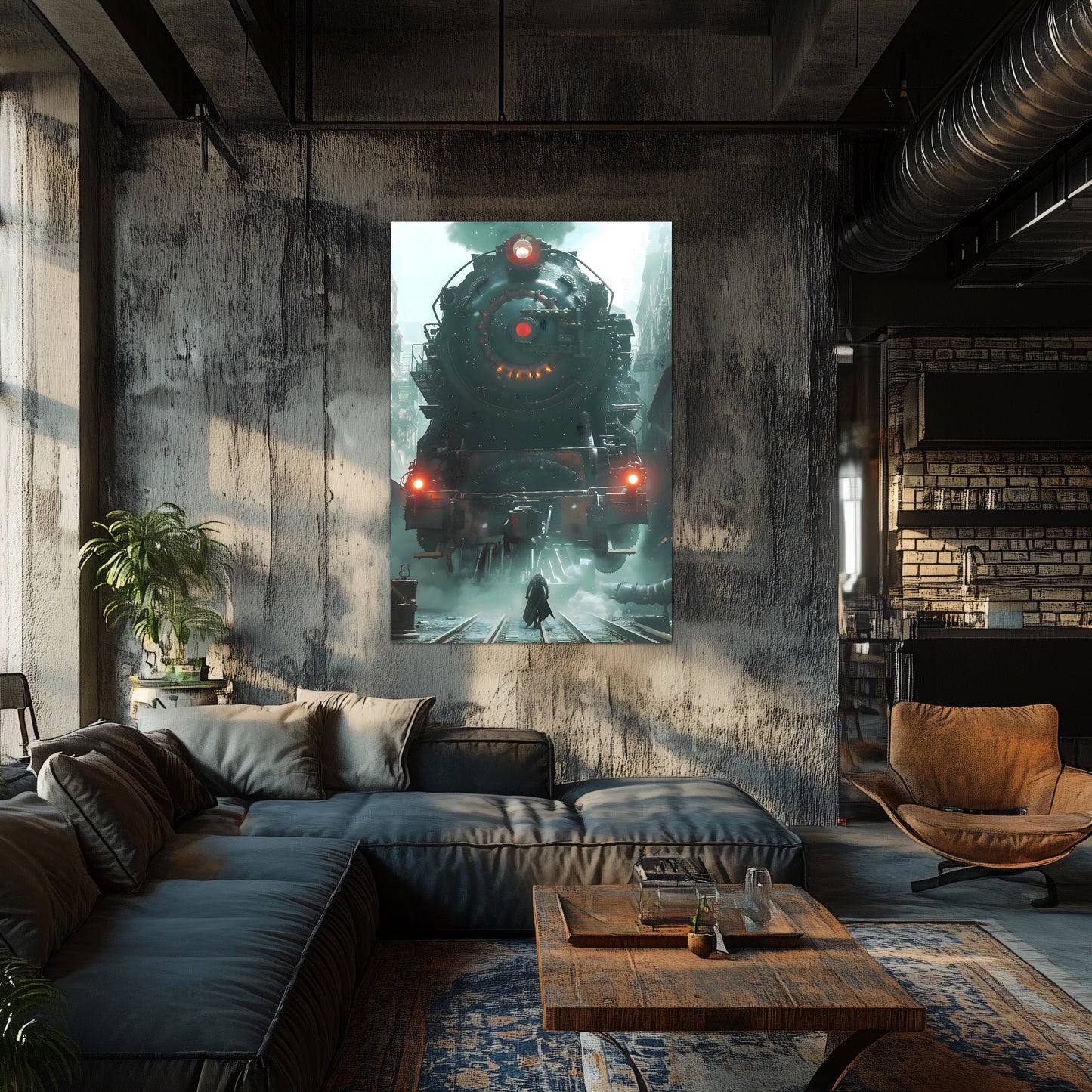 Dystopia Train Poster – Iron Predator | Awe-Inspiring Wall Art for Sci-Fi & Fantasy Train Enthusiasts | Unique and Exclusive Artwork