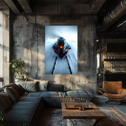 Cyberpunk Train Poster – The Demon's Dagger | Awe-Inspiring Wall Art for Sci-Fi & Fantasy Train Enthusiasts | Unique and Exclusive Artwork