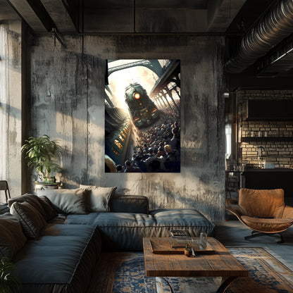 Steampunk Train Poster – Imperial Grandliner | Awe-Inspiring Wall Art for Sci-Fi & Fantasy Train Enthusiasts | Unique and Exclusive Artwork