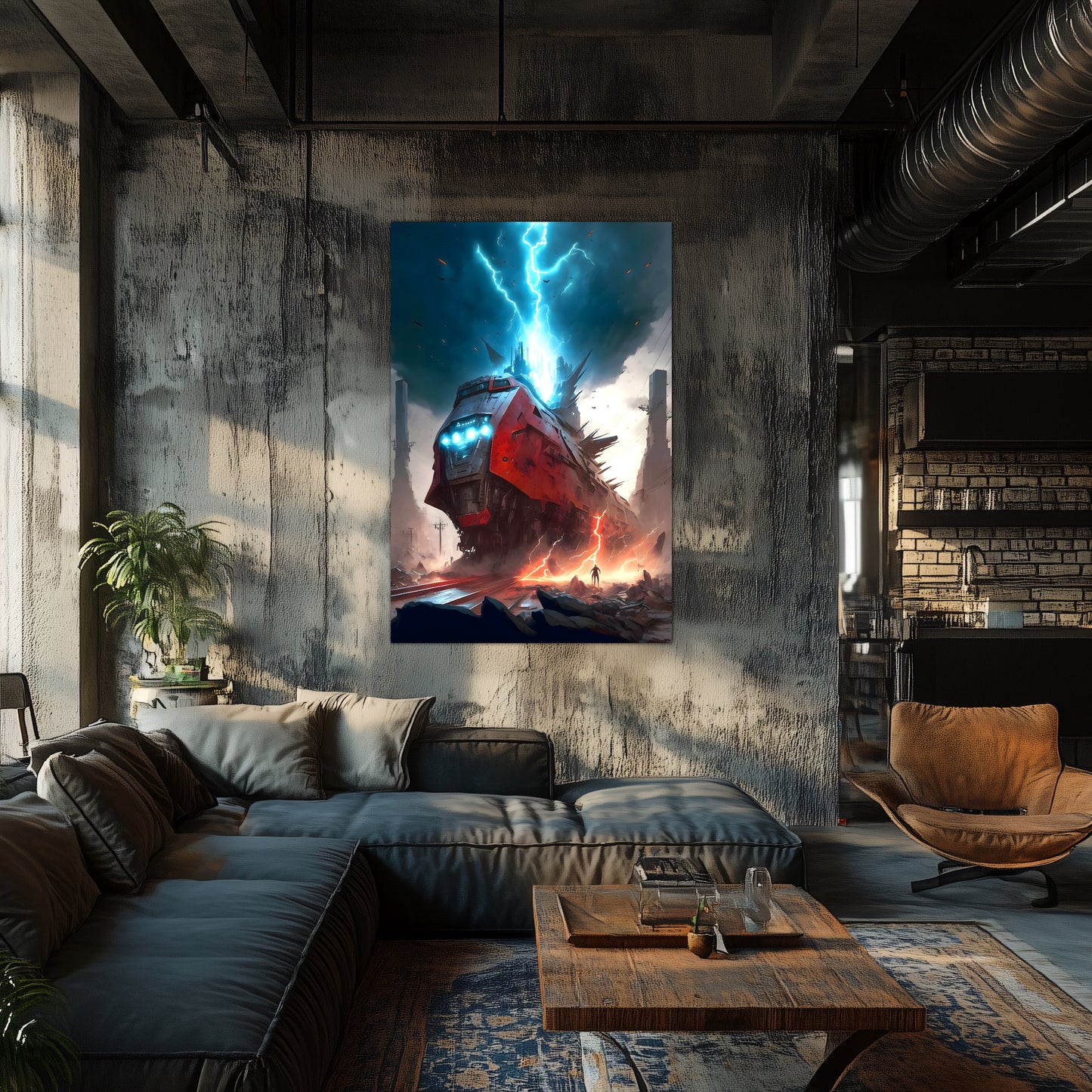Wasteland Train Poster – Abaddon’s Wrath | Awe-Inspiring Wall Art for Sci-Fi & Fantasy Train Enthusiasts | Unique and Exclusive Artwork