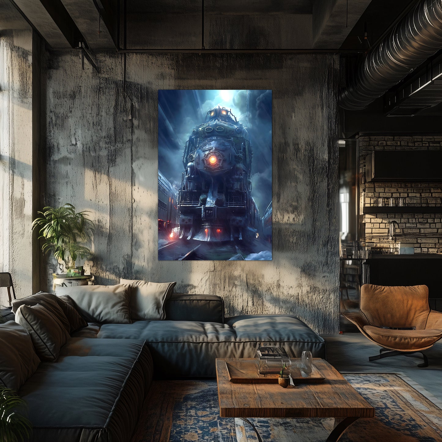 Post-Apocalyptic Train Poster – Winterborn Thunderheart | Awe-Inspiring Wall Art for Sci-Fi & Fantasy Train Enthusiasts | Unique and Exclusive Artwork