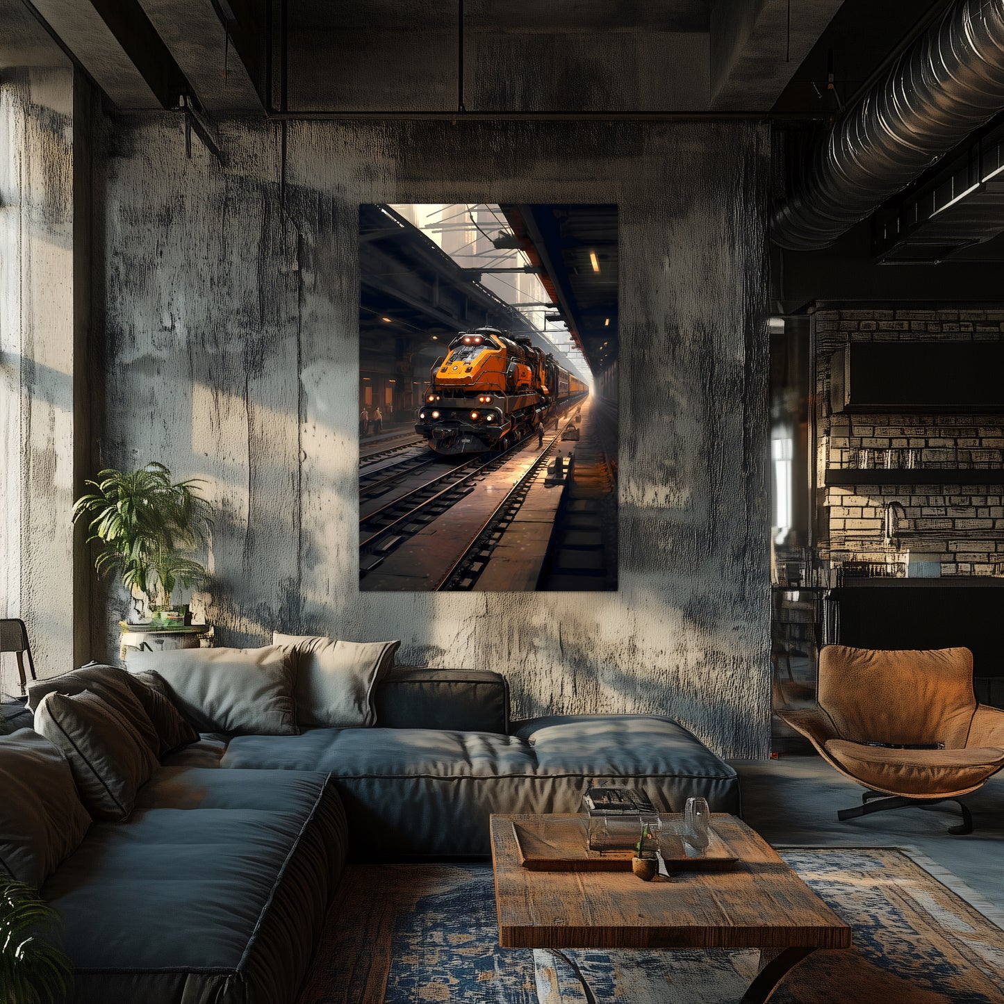 Diesel Train Poster – Blazerush Hauler | Awe-Inspiring Wall Art for Sci-Fi & Fantasy Train Enthusiasts | Unique and Exclusive Artwork