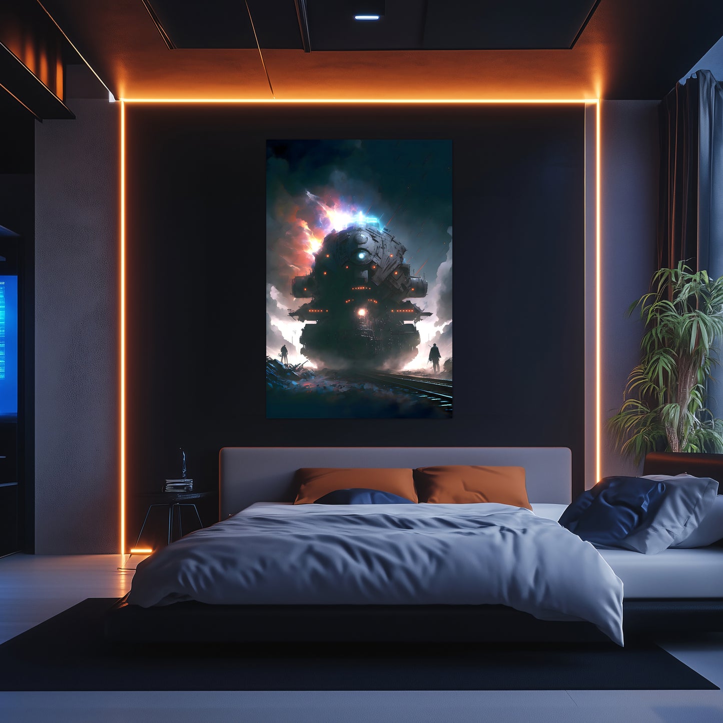 Wasteland Train Poster – The Voidstalker | Awe-Inspiring Wall Art for Sci-Fi & Fantasy Train Enthusiasts | Unique and Exclusive Artwork