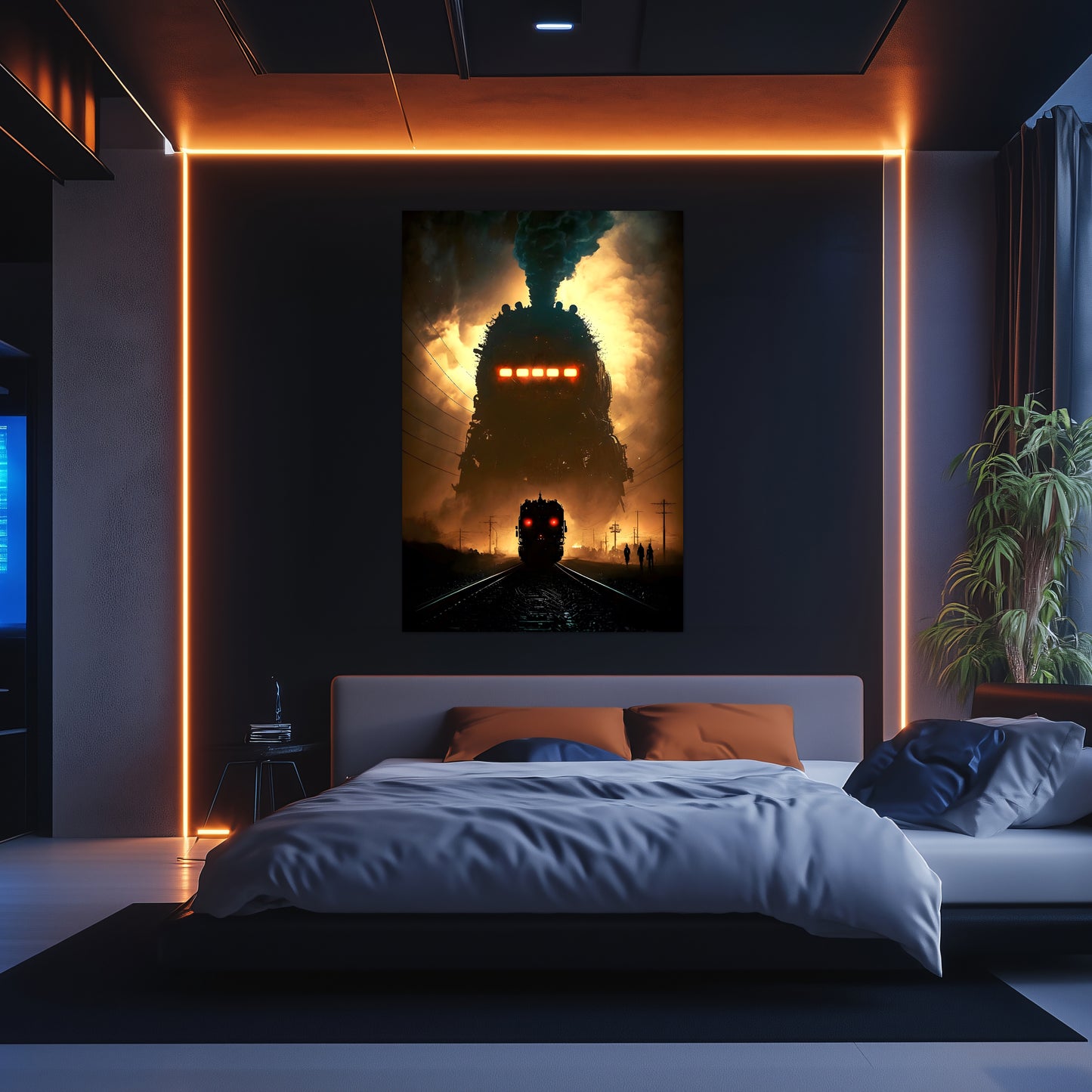 Post-Apocalyptic Train Poster – The Endbringer | Awe-Inspiring Wall Art for Sci-Fi & Fantasy Train Enthusiasts | Unique and Exclusive Artwork