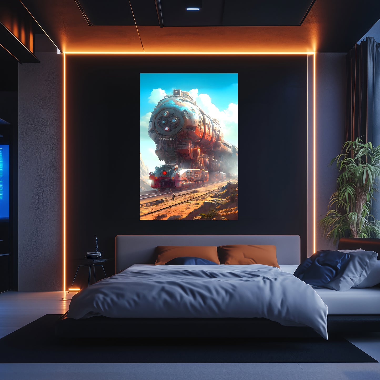 Post-Apocalyptic Train Poster – Arcanum Carrier | Awe-Inspiring Wall Art for Sci-Fi & Fantasy Train Enthusiasts | Unique and Exclusive Artwork