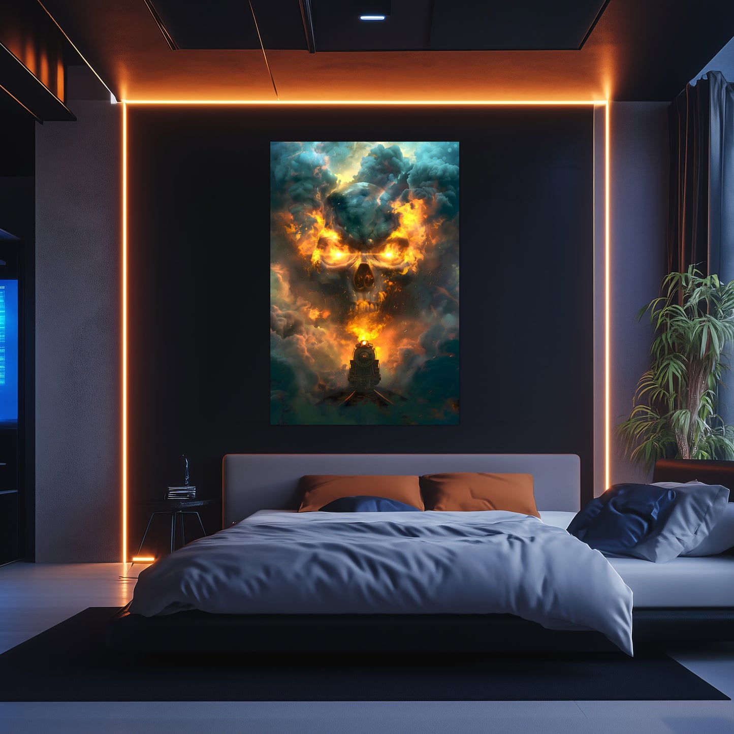 Fantasy Train Poster – Oblivion Express | Awe-Inspiring Wall Art for Sci-Fi & Fantasy Train Enthusiasts | Unique and Exclusive Artwork