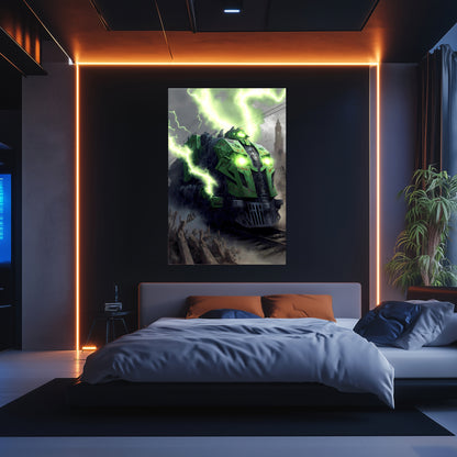 Zombie Train Poster – Shadowbane Revenant | Awe-Inspiring Wall Art for Sci-Fi & Fantasy Train Enthusiasts | Unique and Exclusive Artwork
