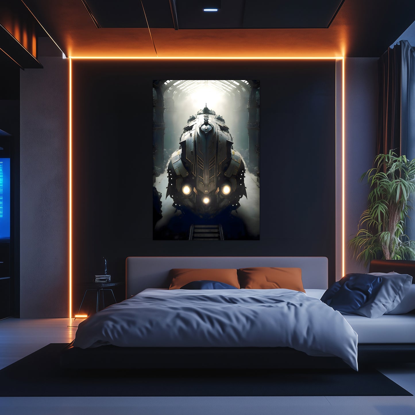 Diesel Train Poster – Chronos Magnus | Awe-Inspiring Wall Art for Sci-Fi & Fantasy Train Enthusiasts | Unique and Exclusive Artwork