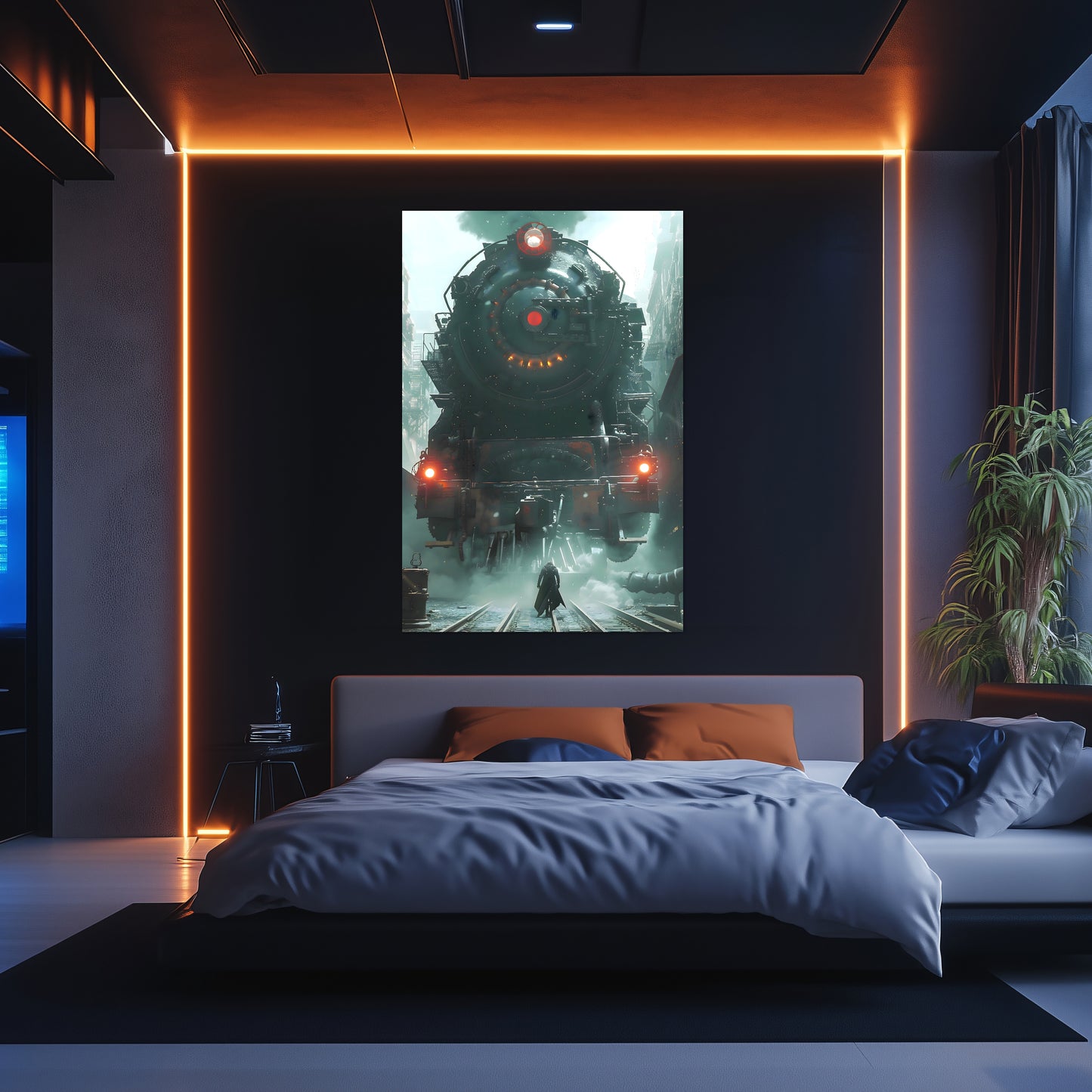 Dystopia Train Poster – Iron Predator | Awe-Inspiring Wall Art for Sci-Fi & Fantasy Train Enthusiasts | Unique and Exclusive Artwork