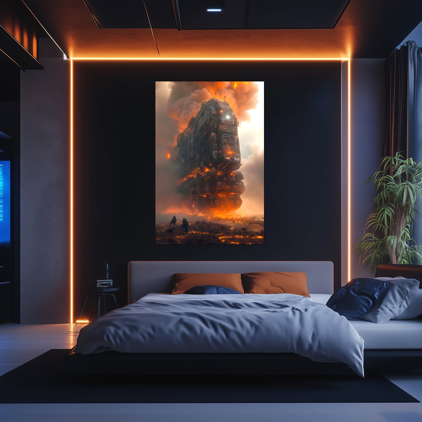 Wasteland Train Poster – Exodus Beta | Awe-Inspiring Wall Art for Sci-Fi & Fantasy Train Enthusiasts | Unique and Exclusive Artwork