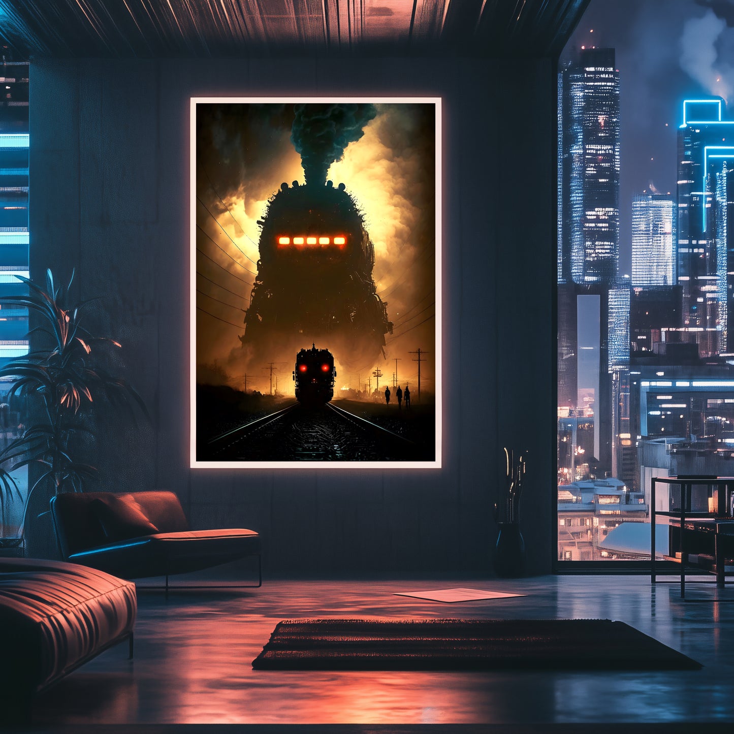 Post-Apocalyptic Train Poster – The Endbringer | Awe-Inspiring Wall Art for Sci-Fi & Fantasy Train Enthusiasts | Unique and Exclusive Artwork