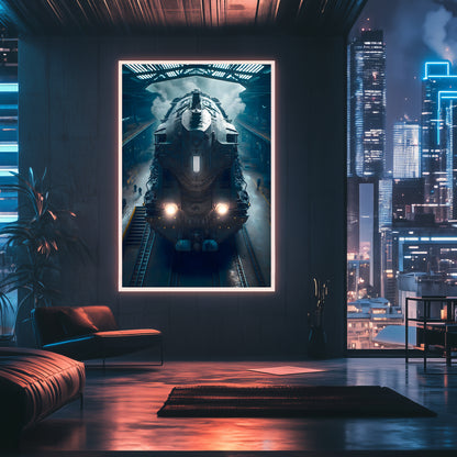 Diesel Train Poster – Rex Temporis | Awe-Inspiring Wall Art for Sci-Fi & Fantasy Train Enthusiasts | Unique and Exclusive Artwork