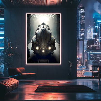 Diesel Train Poster – Chronos Magnus | Awe-Inspiring Wall Art for Sci-Fi & Fantasy Train Enthusiasts | Unique and Exclusive Artwork