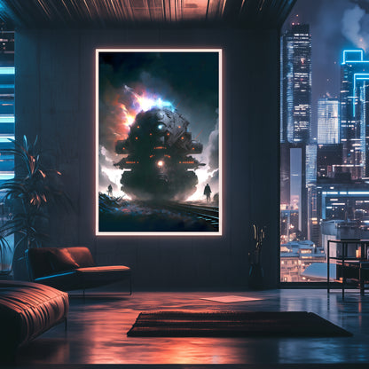 Wasteland Train Poster – The Voidstalker | Awe-Inspiring Wall Art for Sci-Fi & Fantasy Train Enthusiasts | Unique and Exclusive Artwork