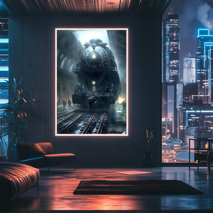Dystopia Train Poster – SPX 4449 | Awe-Inspiring Wall Art for Sci-Fi & Fantasy Train Enthusiasts | Unique and Exclusive Artwork