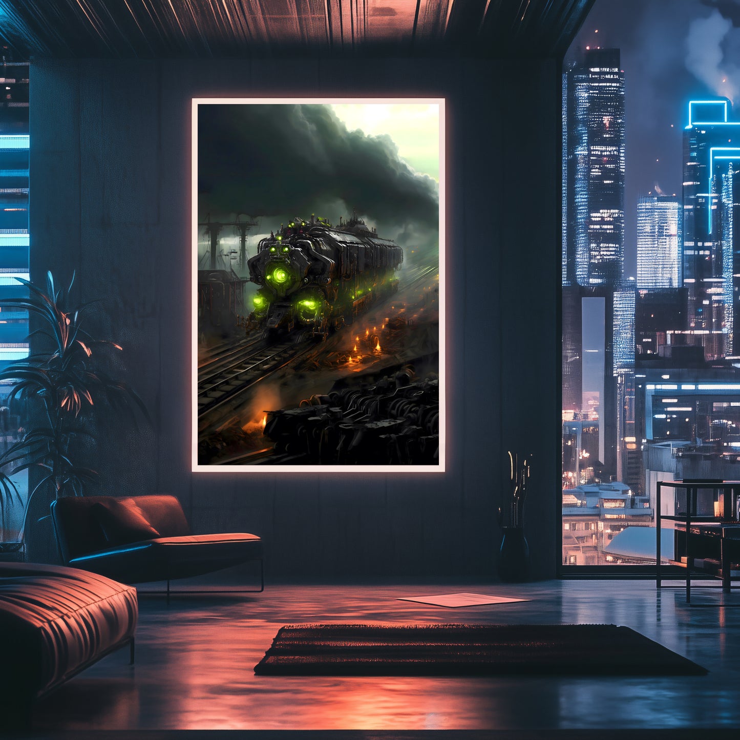 Zombie Train Poster – Dreadcrave Collector | Awe-Inspiring Wall Art for Sci-Fi & Fantasy Train Enthusiasts | Unique and Exclusive Artwork