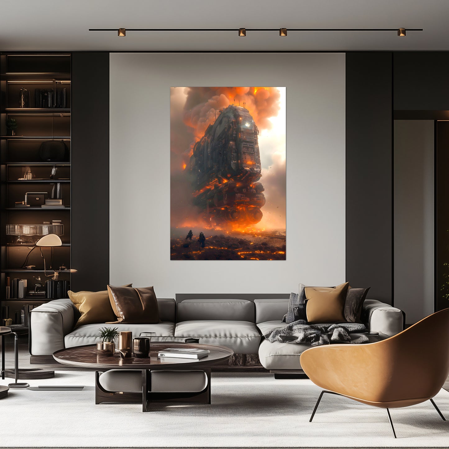 Wasteland Train Poster – Exodus Beta | Awe-Inspiring Wall Art for Sci-Fi & Fantasy Train Enthusiasts | Unique and Exclusive Artwork