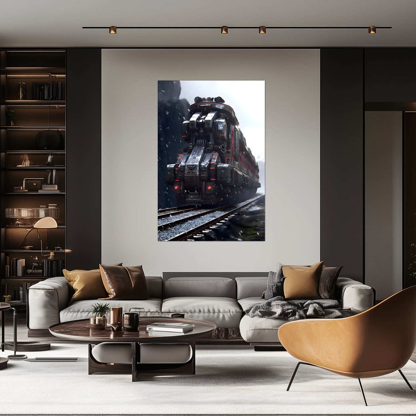 Dystopia Train Poster – Ironridge Bastion | Awe-Inspiring Wall Art for Sci-Fi & Fantasy Train Enthusiasts | Unique and Exclusive Artwork