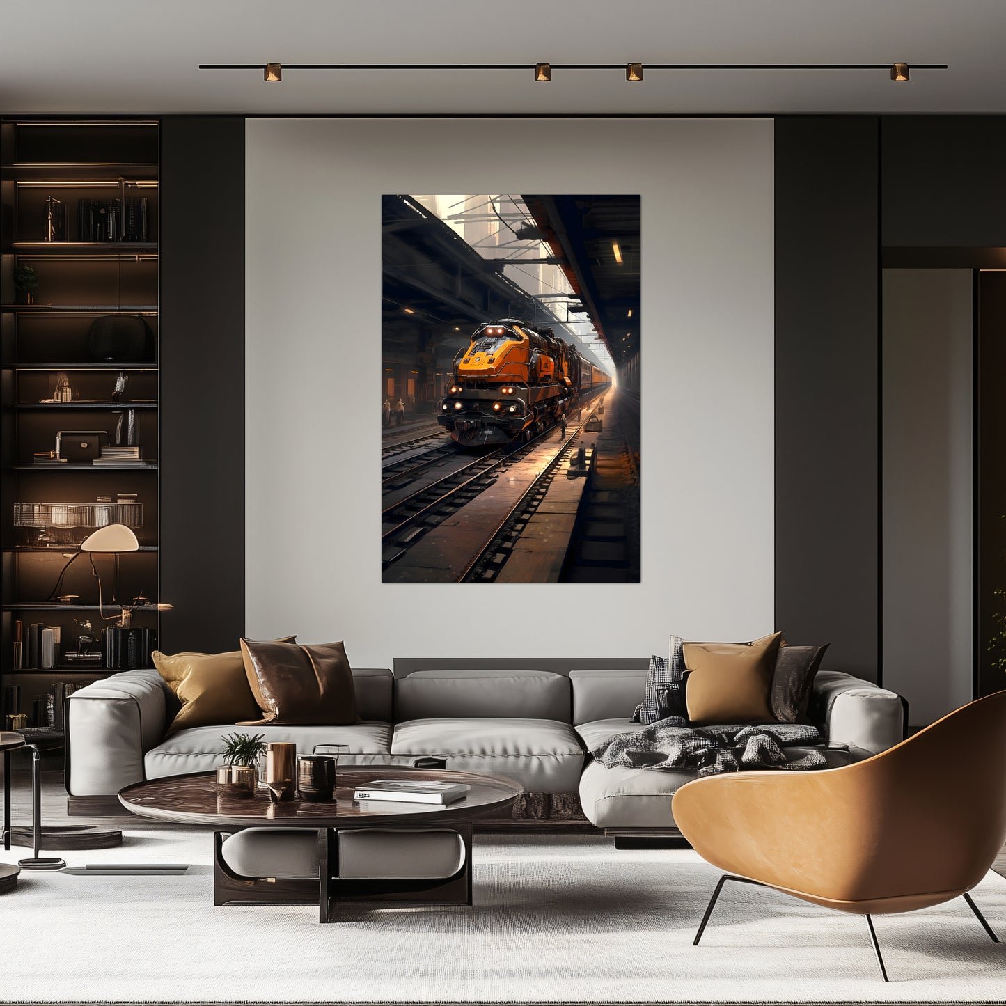 Diesel Train Poster – Blazerush Hauler | Awe-Inspiring Wall Art for Sci-Fi & Fantasy Train Enthusiasts | Unique and Exclusive Artwork