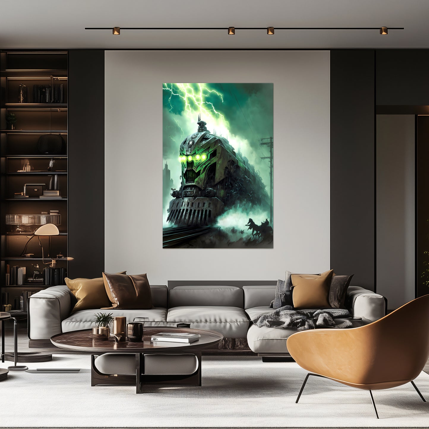 Zombie Train Poster – Hellforge Executor | Awe-Inspiring Wall Art for Sci-Fi & Fantasy Train Enthusiasts | Unique and Exclusive Artwork