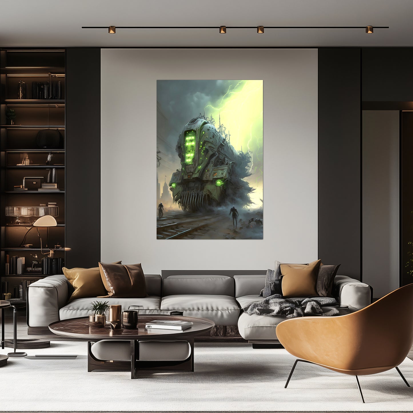 Zombie Train Poster – The Wraithcore Necrohauler | Awe-Inspiring Wall Art for Sci-Fi & Fantasy Train Enthusiasts | Unique and Exclusive Artwork
