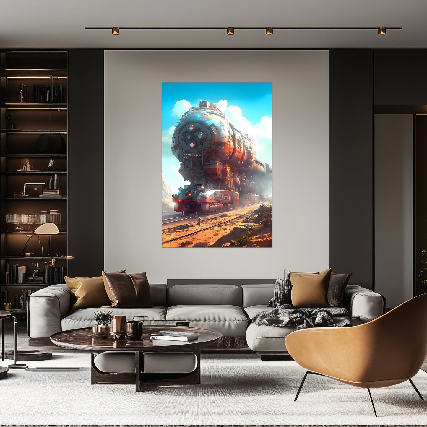 Post-Apocalyptic Train Poster – Arcanum Carrier | Awe-Inspiring Wall Art for Sci-Fi & Fantasy Train Enthusiasts | Unique and Exclusive Artwork