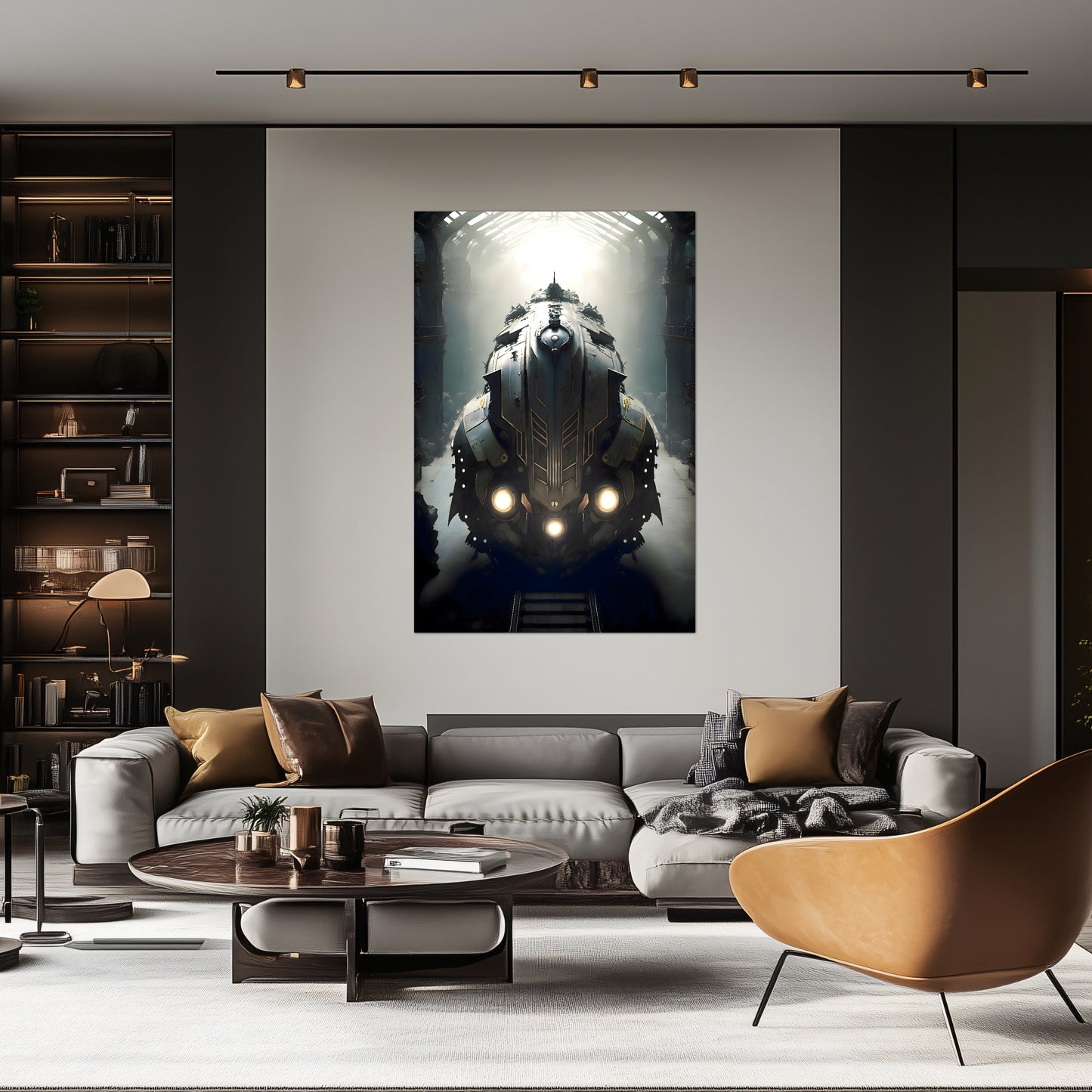 Diesel Train Poster – Chronos Magnus | Awe-Inspiring Wall Art for Sci-Fi & Fantasy Train Enthusiasts | Unique and Exclusive Artwork