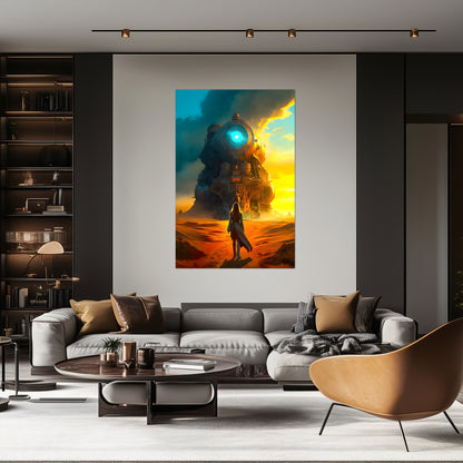 Steampunk Train Poster – Lost Ark | Awe-Inspiring Wall Art for Sci-Fi & Fantasy Train Enthusiasts | Unique and Exclusive Artwork