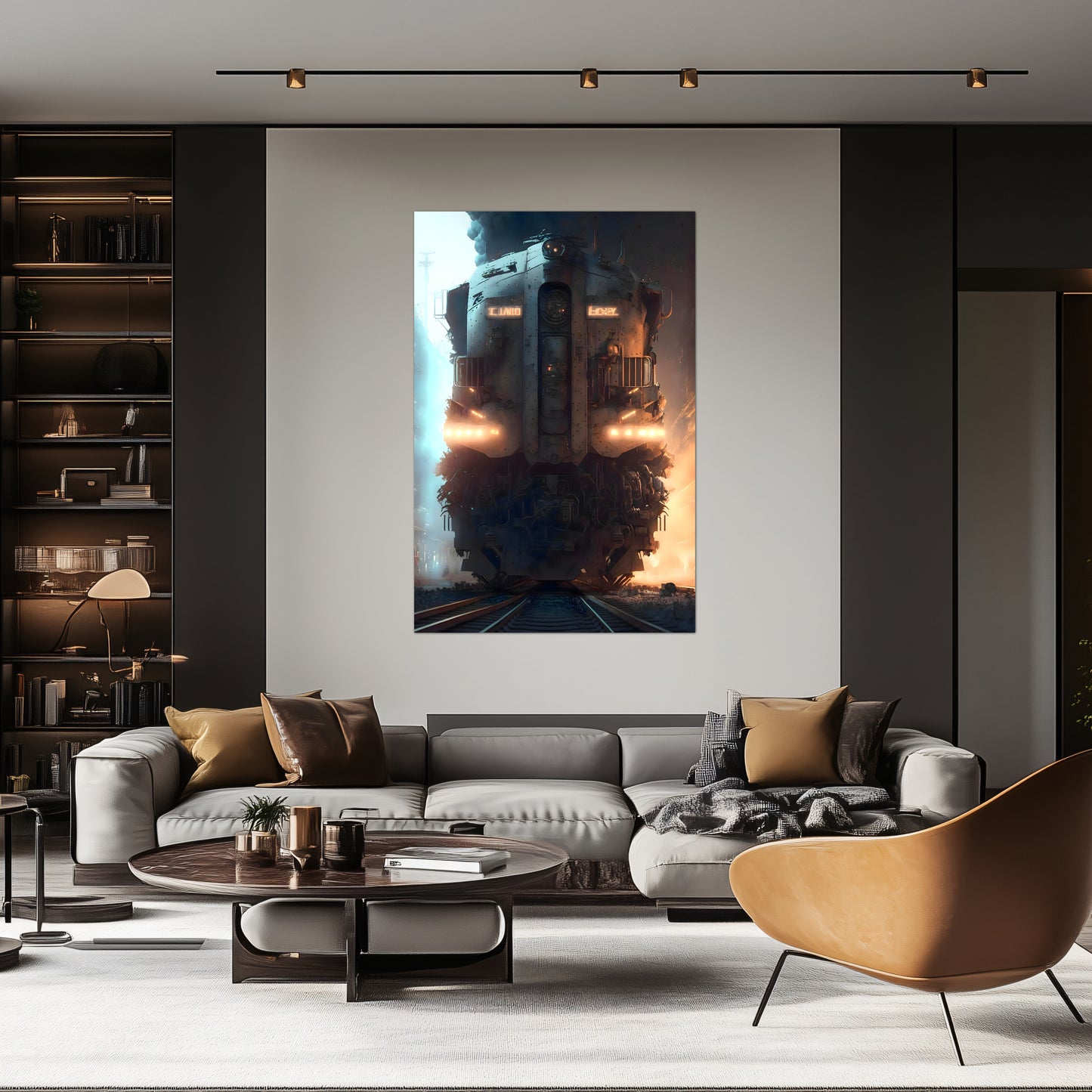 Diesel Train Poster – Warhound Mk IV | Awe-Inspiring Wall Art for Sci-Fi & Fantasy Train Enthusiasts | Unique and Exclusive Artwork