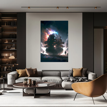 Wasteland Train Poster – The Voidstalker | Awe-Inspiring Wall Art for Sci-Fi & Fantasy Train Enthusiasts | Unique and Exclusive Artwork