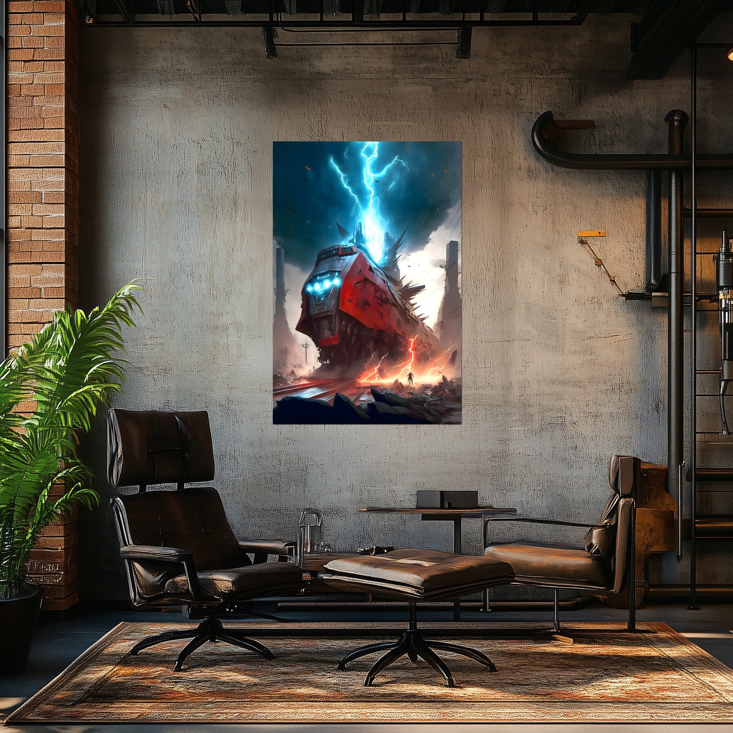 Wasteland Train Poster – Abaddon’s Wrath | Awe-Inspiring Wall Art for Sci-Fi & Fantasy Train Enthusiasts | Unique and Exclusive Artwork