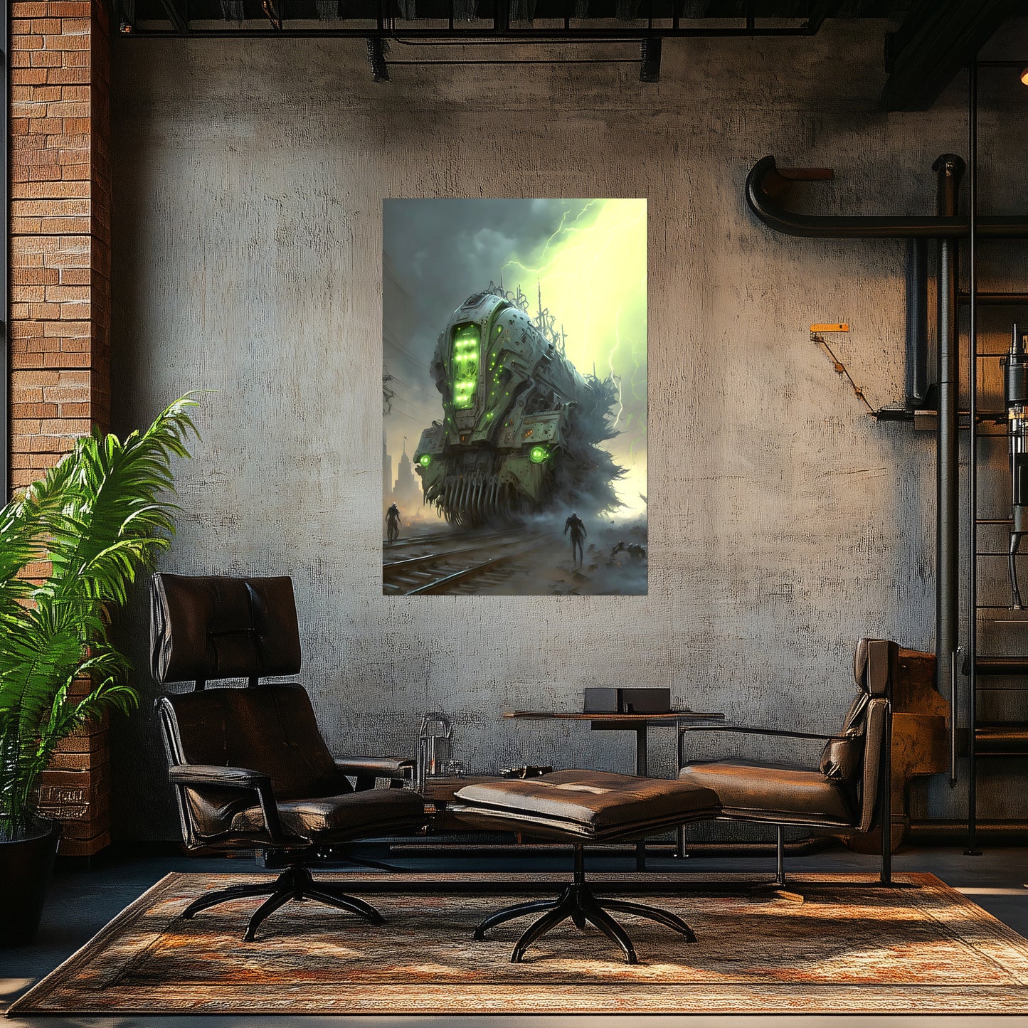 Zombie Train Poster – The Wraithcore Necrohauler | Awe-Inspiring Wall Art for Sci-Fi & Fantasy Train Enthusiasts | Unique and Exclusive Artwork