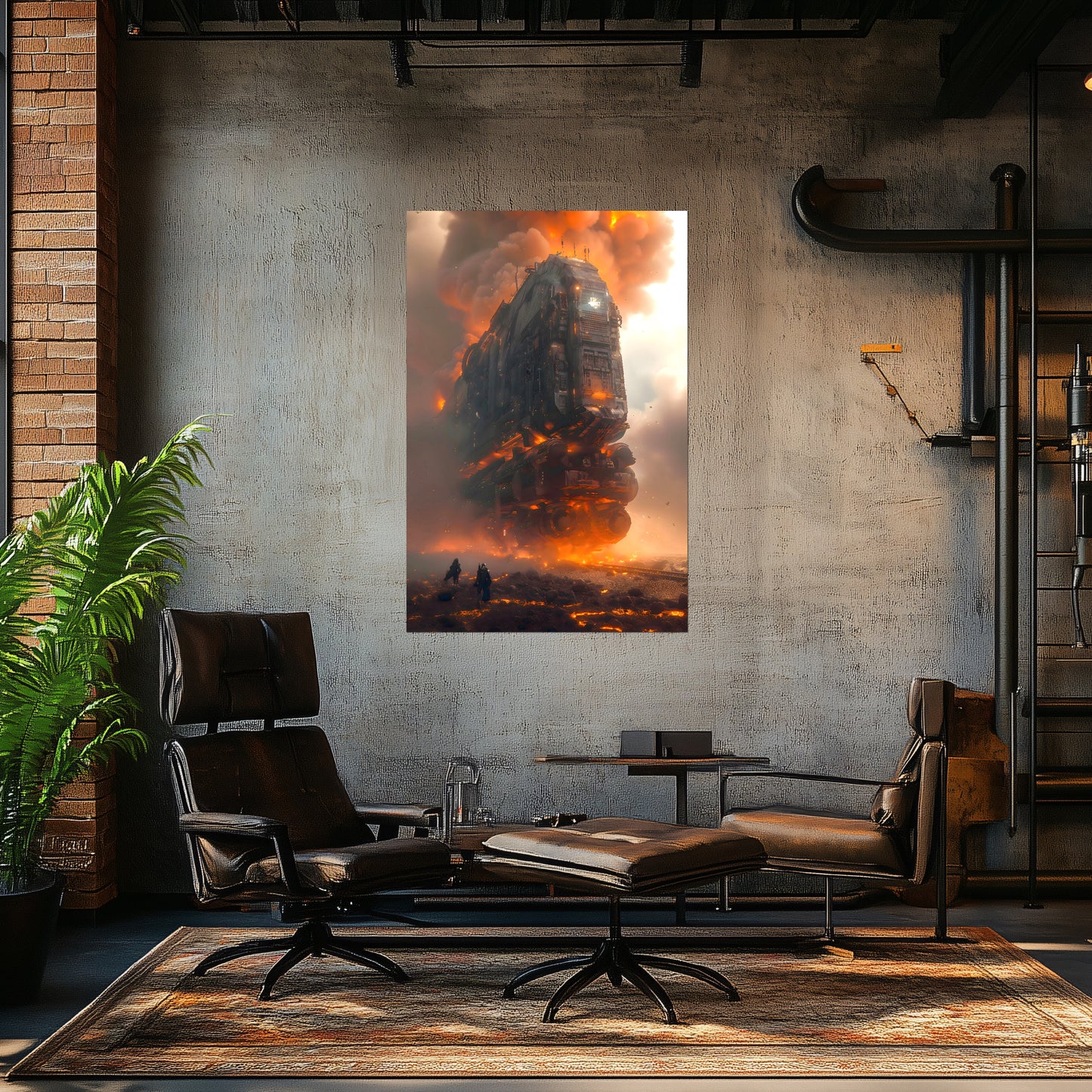 Wasteland Train Poster – Exodus Beta | Awe-Inspiring Wall Art for Sci-Fi & Fantasy Train Enthusiasts | Unique and Exclusive Artwork
