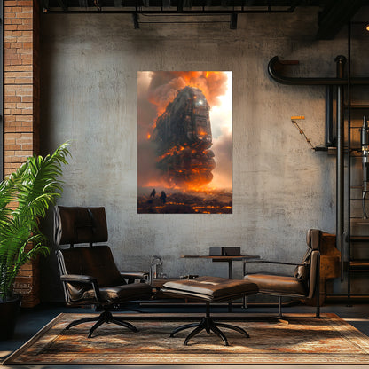 Wasteland Train Poster – Exodus Beta | Awe-Inspiring Wall Art for Sci-Fi & Fantasy Train Enthusiasts | Unique and Exclusive Artwork