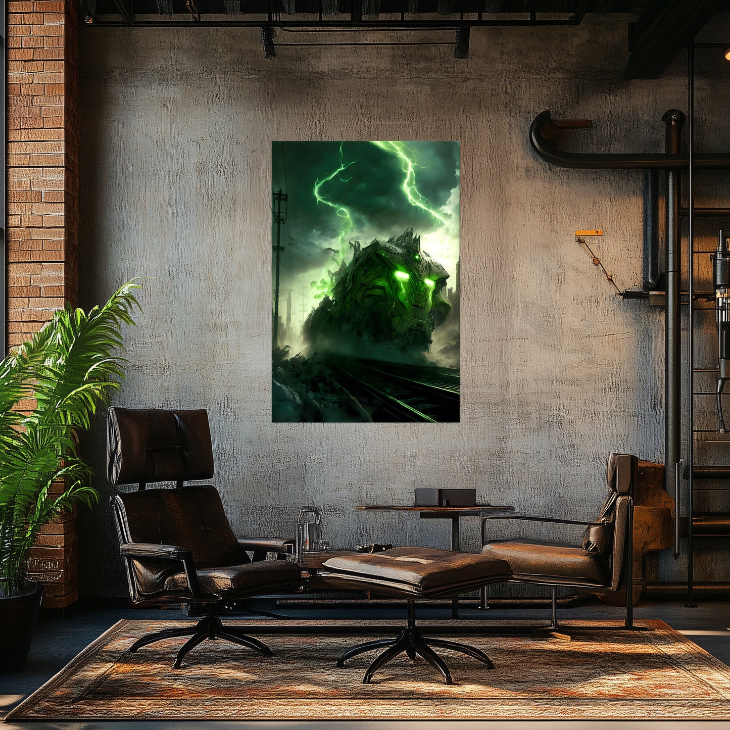 Zombie Train Poster – Wraithstorm Oppressor | Awe-Inspiring Wall Art for Sci-Fi & Fantasy Train Enthusiasts | Unique and Exclusive Artwork