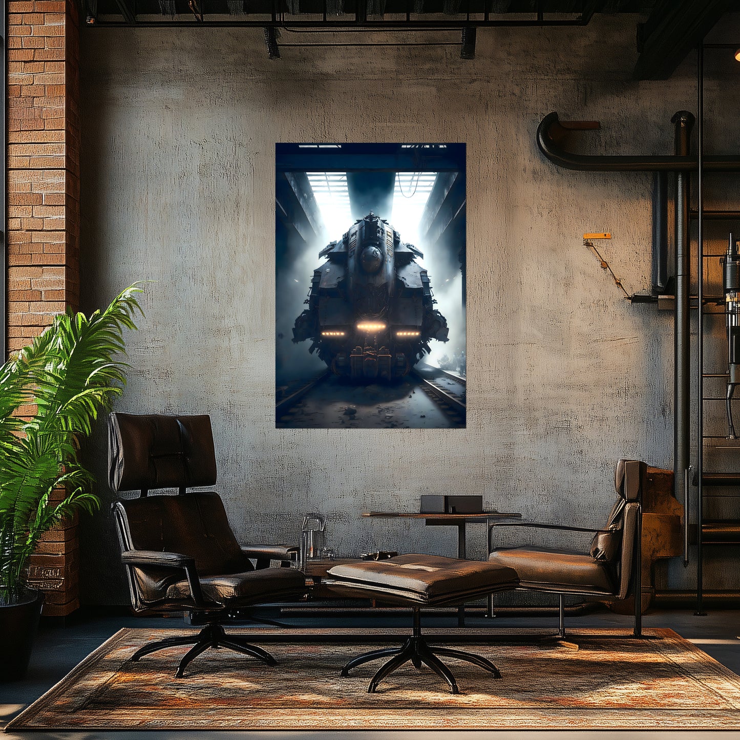 Diesel Train Poster – Aeternum Custos | Awe-Inspiring Wall Art for Sci-Fi & Fantasy Train Enthusiasts | Unique and Exclusive Artwork