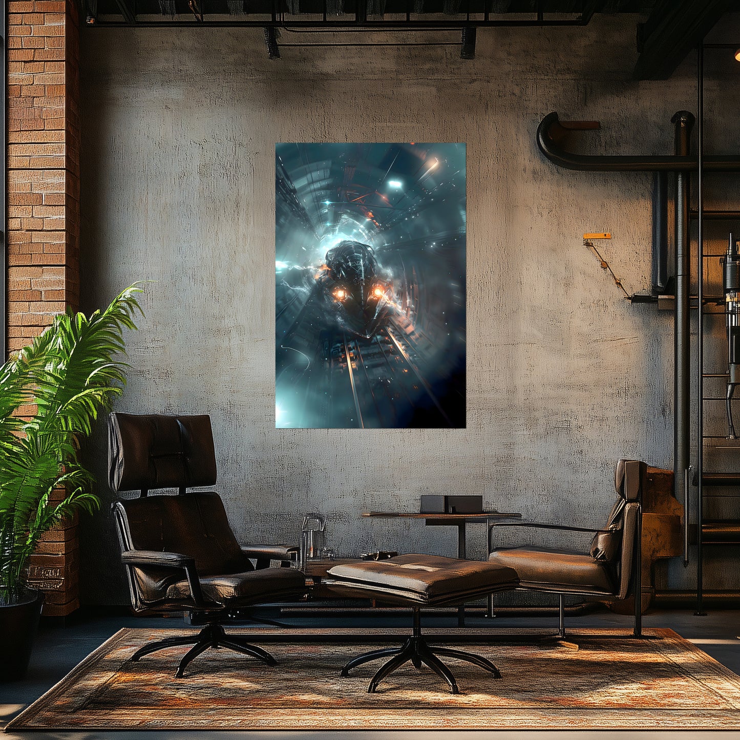 Cyberpunk Train Poster – Nightblade Crusader | Awe-Inspiring Wall Art for Sci-Fi & Fantasy Train Enthusiasts | Unique and Exclusive Artwork