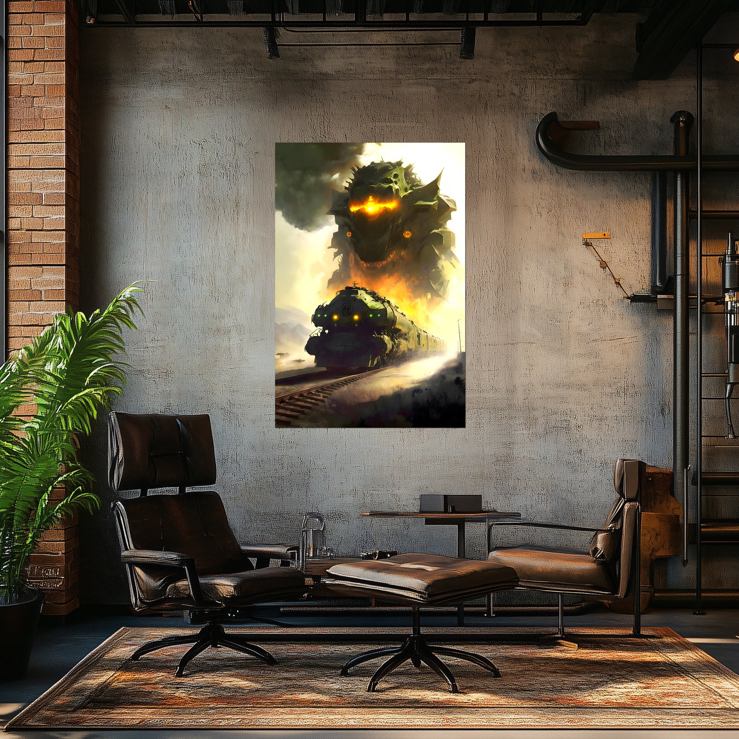 Fantasy Train Poster – Viridian Wyrmhauler | Awe-Inspiring Wall Art for Sci-Fi & Fantasy Train Enthusiasts | Unique and Exclusive Artwork
