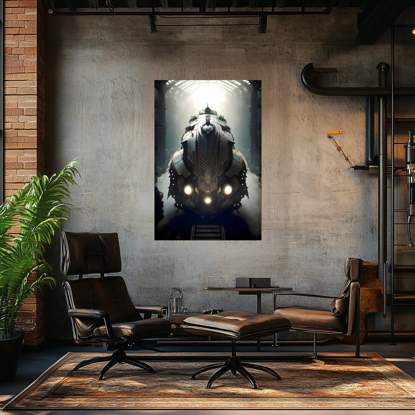 Diesel Train Poster – Chronos Magnus | Awe-Inspiring Wall Art for Sci-Fi & Fantasy Train Enthusiasts | Unique and Exclusive Artwork