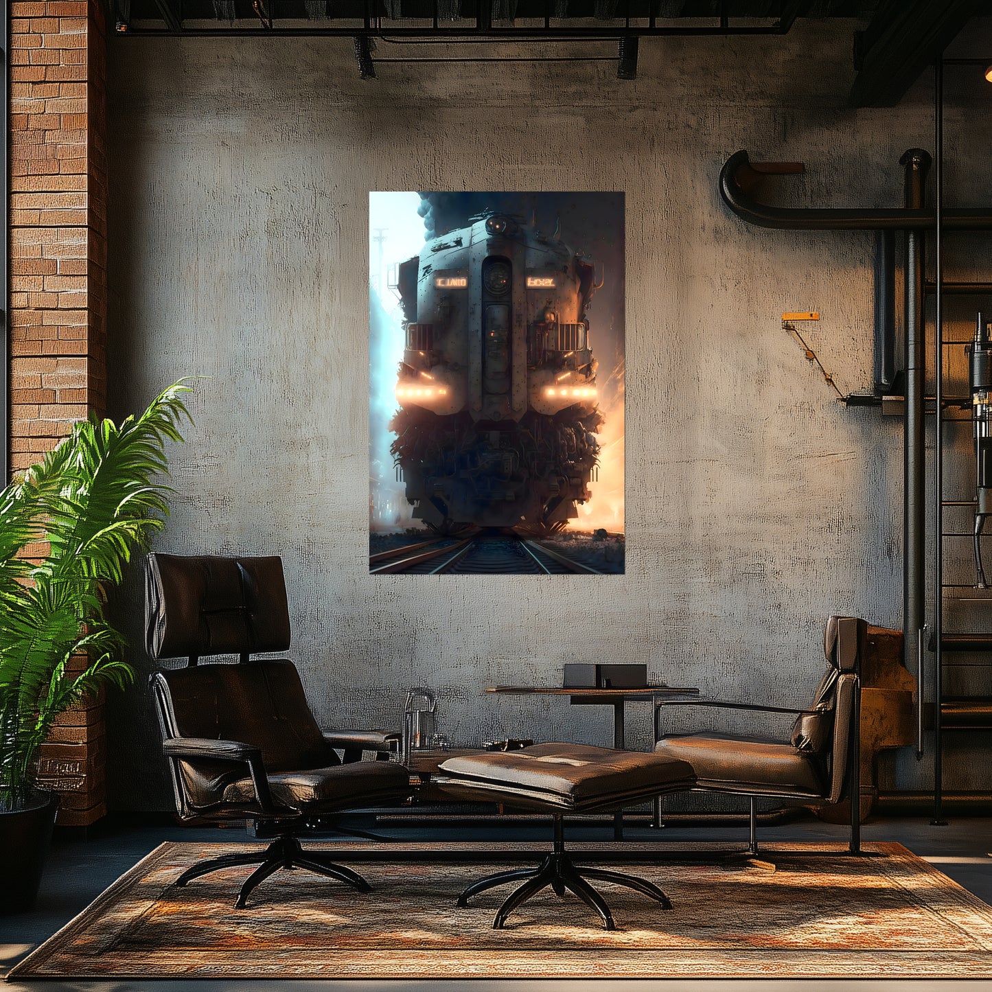 Diesel Train Poster – Warhound Mk IV | Awe-Inspiring Wall Art for Sci-Fi & Fantasy Train Enthusiasts | Unique and Exclusive Artwork