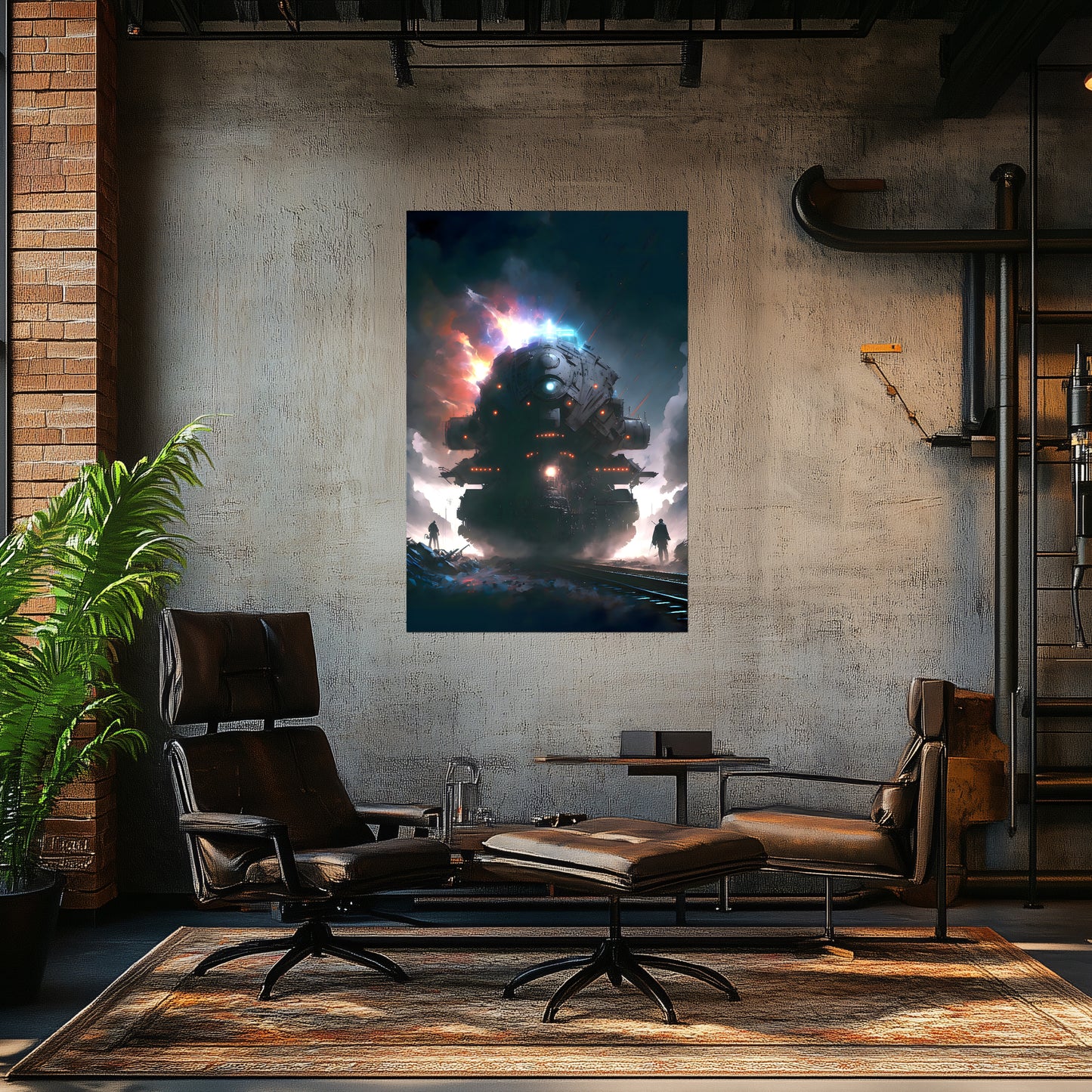 Wasteland Train Poster – The Voidstalker | Awe-Inspiring Wall Art for Sci-Fi & Fantasy Train Enthusiasts | Unique and Exclusive Artwork