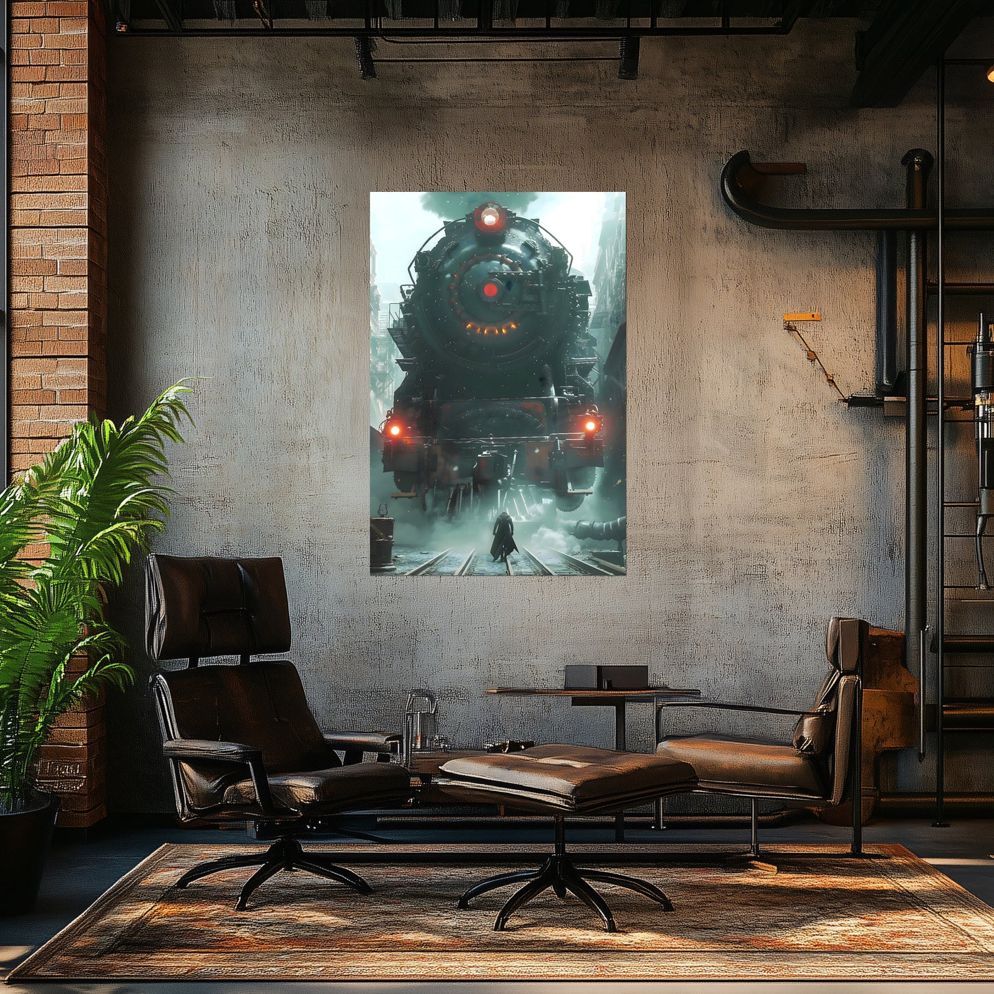 Dystopia Train Poster – Iron Predator | Awe-Inspiring Wall Art for Sci-Fi & Fantasy Train Enthusiasts | Unique and Exclusive Artwork