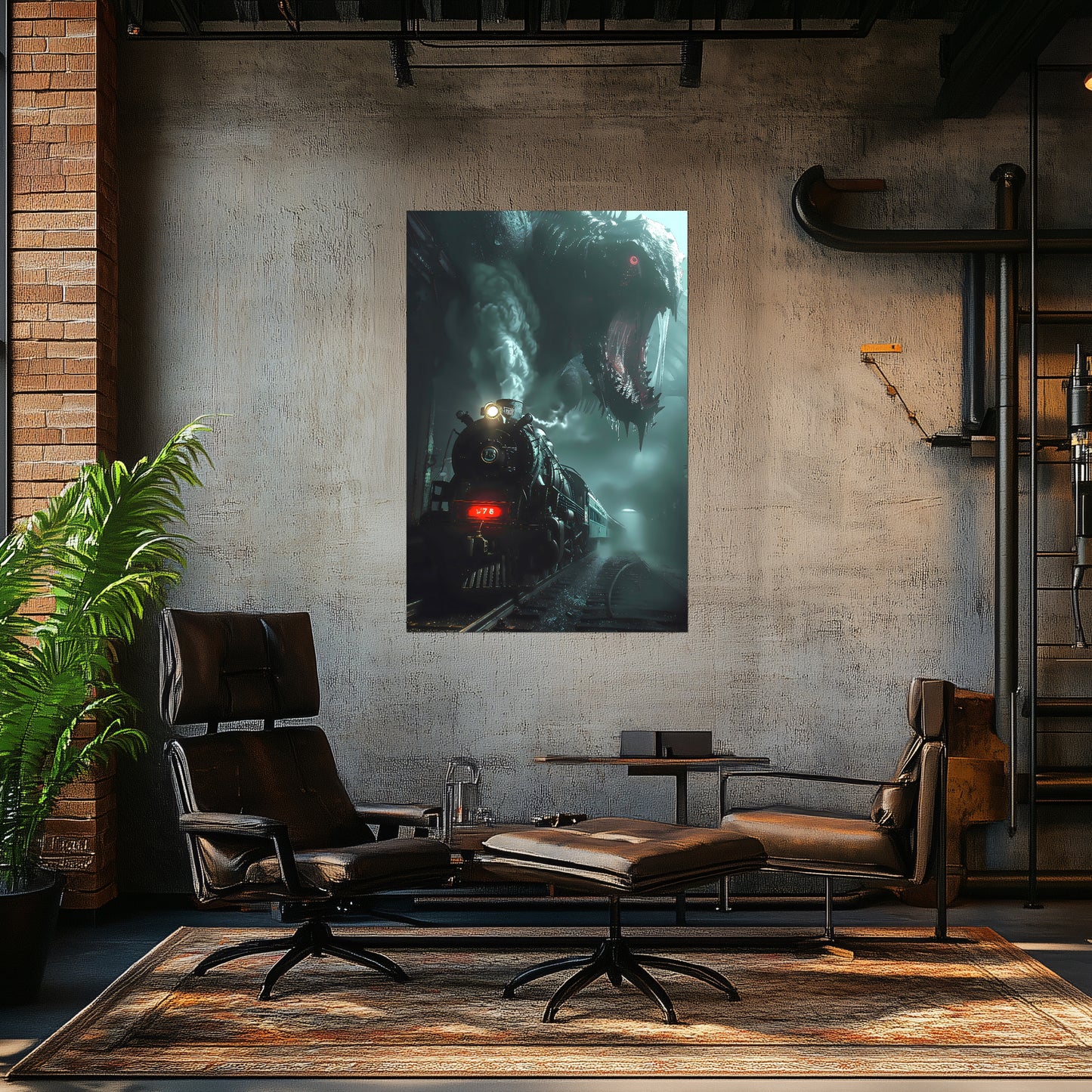 Fantasy Train Poster – Dragonbane Express | Awe-Inspiring Wall Art for Sci-Fi & Fantasy Train Enthusiasts | Unique and Exclusive Artwork