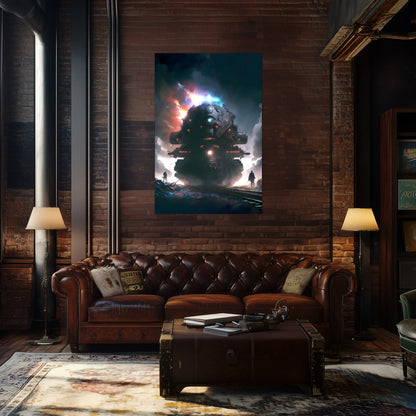 Wasteland Train Poster – The Voidstalker | Awe-Inspiring Wall Art for Sci-Fi & Fantasy Train Enthusiasts | Unique and Exclusive Artwork