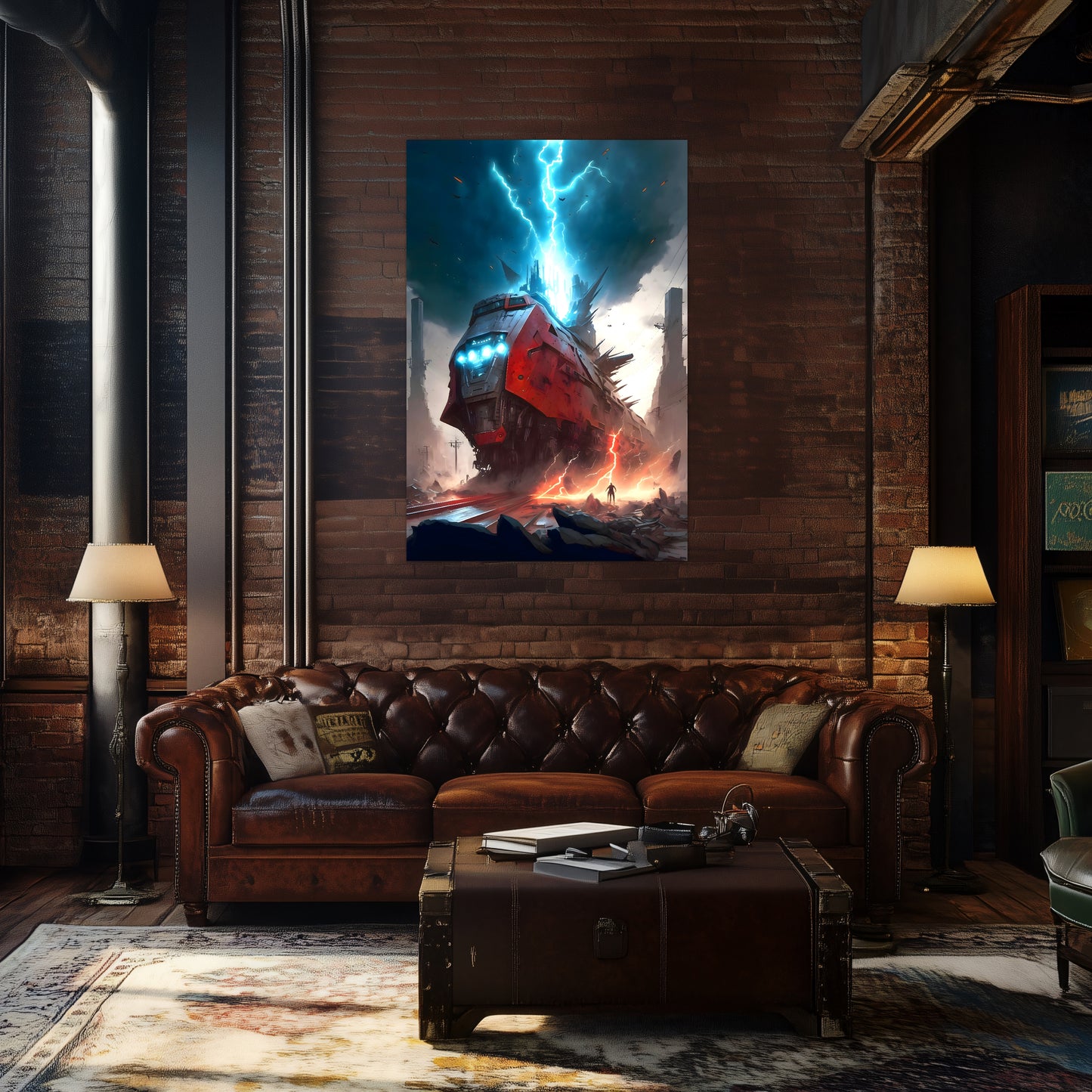 Wasteland Train Poster – Abaddon’s Wrath | Awe-Inspiring Wall Art for Sci-Fi & Fantasy Train Enthusiasts | Unique and Exclusive Artwork