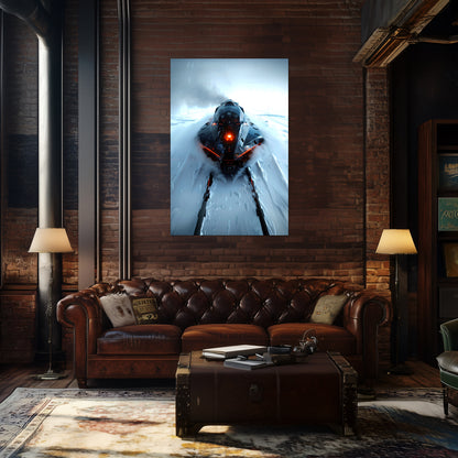 Cyberpunk Train Poster – The Demon's Dagger | Awe-Inspiring Wall Art for Sci-Fi & Fantasy Train Enthusiasts | Unique and Exclusive Artwork