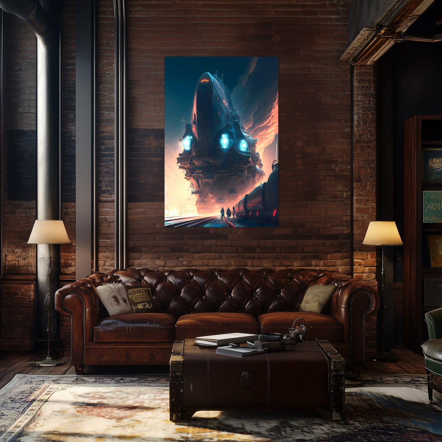 Cyberpunk Train Poster – Hyperion Elysian Metrocore | Awe-Inspiring Wall Art for Sci-Fi & Fantasy Train Enthusiasts | Unique and Exclusive Artwork
