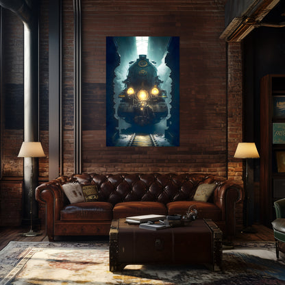 Diesel Train Poster – Tempus Imperator | Awe-Inspiring Wall Art for Sci-Fi & Fantasy Train Enthusiasts | Unique and Exclusive Artwork