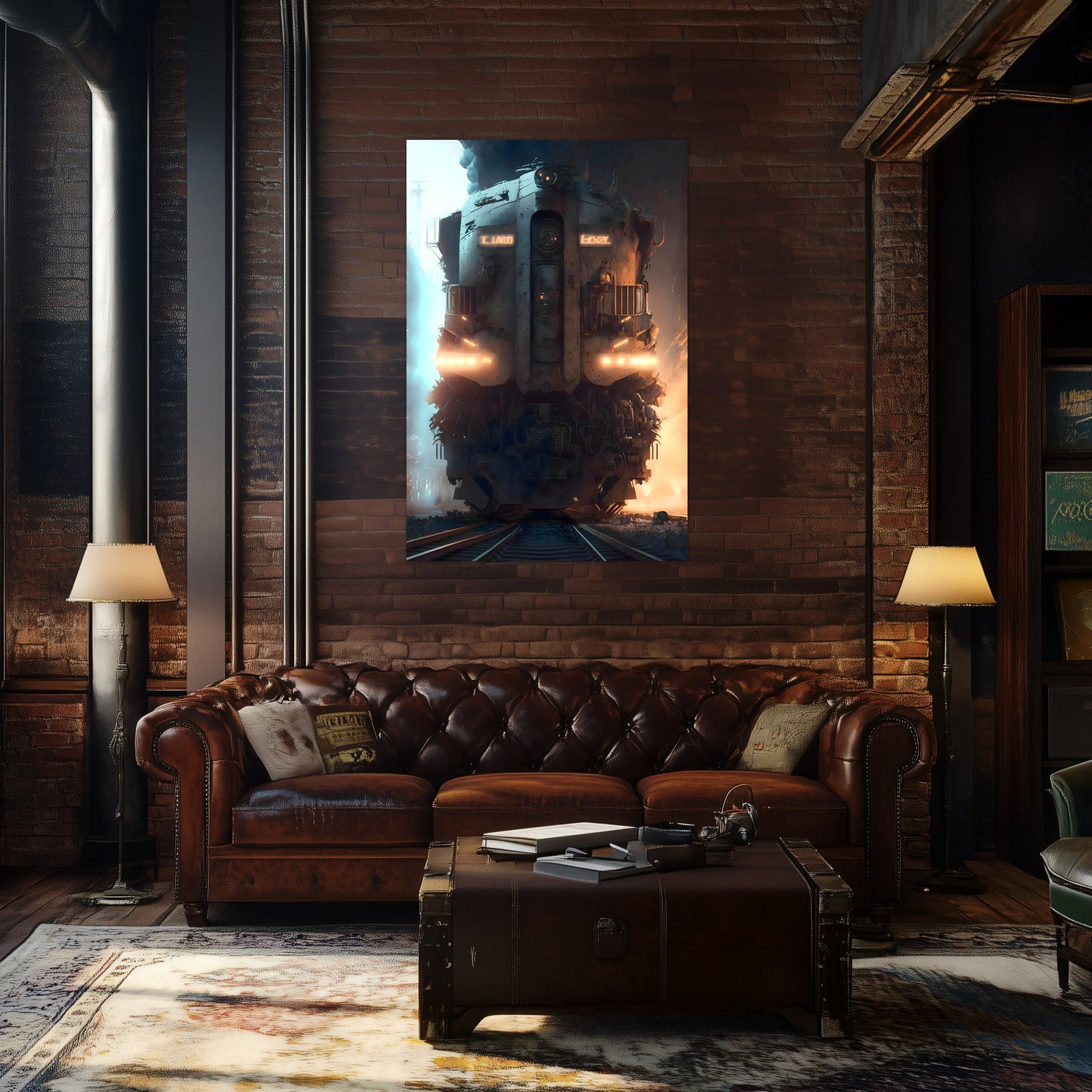 Diesel Train Poster – Warhound Mk IV | Awe-Inspiring Wall Art for Sci-Fi & Fantasy Train Enthusiasts | Unique and Exclusive Artwork